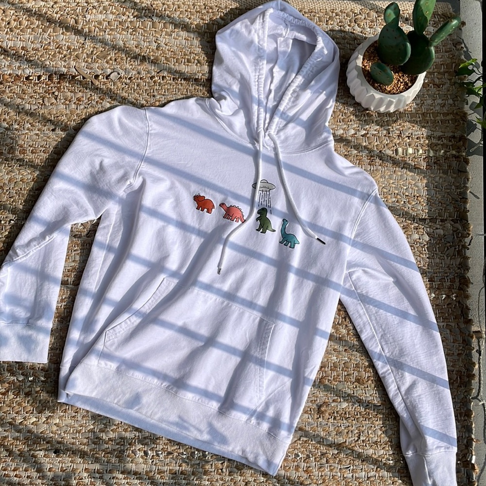 White Dinosaur Hoodie